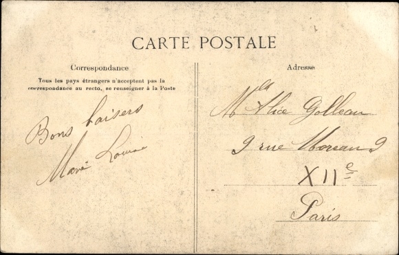 Letter Postcard Saint Cloud Hauts de Seine, Souvenir