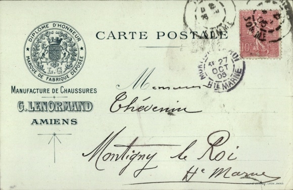 KP Montigny le Roi Haute-Marne, Amiens, GLENORMAND Chevenin, 27 października 1905