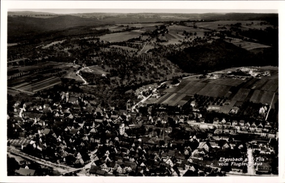 Ak Ebersbach an der Fils, Fliegeraufnahme