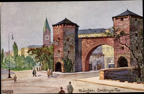 Artist PC Wagner, Richard, Munich Bavaria, Sendlinger Tor