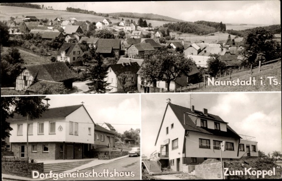 Ak Naunstadt Grävenwiesbach im Taunus, dorpscentrum, herberg en pension Zum Köppel