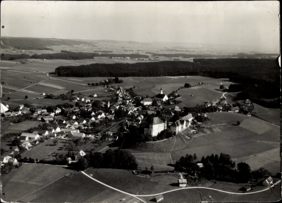 Postcard Bad Grönenbach in Allgäu, The picture shows an aerial photograph of Grönenbach.