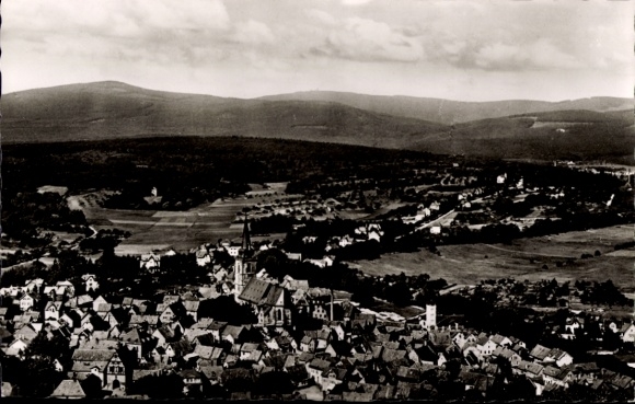 Postcard Oberursel in the Taunus Hessen, aerial photograph