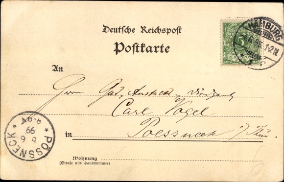 Postcard Radbruch in the district of Harburg, Schäfer Ast&#39;s house, tin box