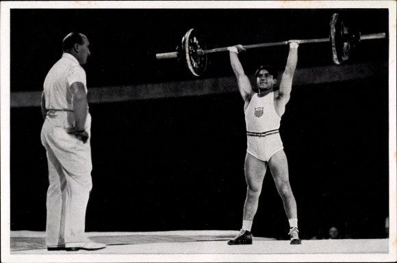 Collection picture Olympia 1936, weightlifter Anthony Terlazzo, featherweight