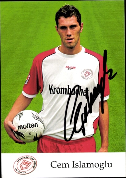 Autograph card footballer Cem Islamoglu, Sportfreunde Siegen, autograph