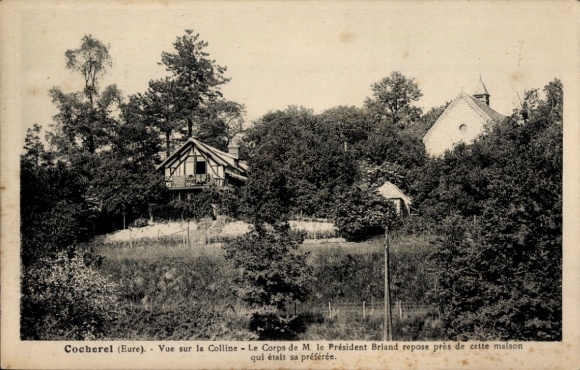 Postcard Cocherel Eure, Vue sur la Colline