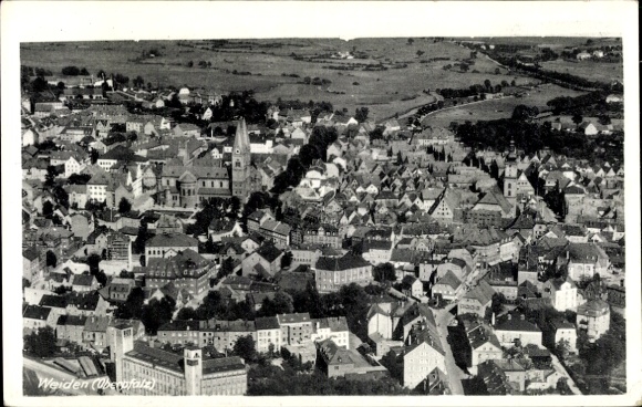 Ak Weiden in der Oberpfalz, Fliegeraufnahme