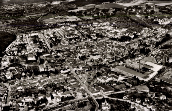 Ak Wiesloch in Baden, Fliegeraufnahme