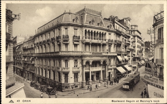 KP Oran Algieria, Boulevard Seguin i Barclays Bank, tramwaj