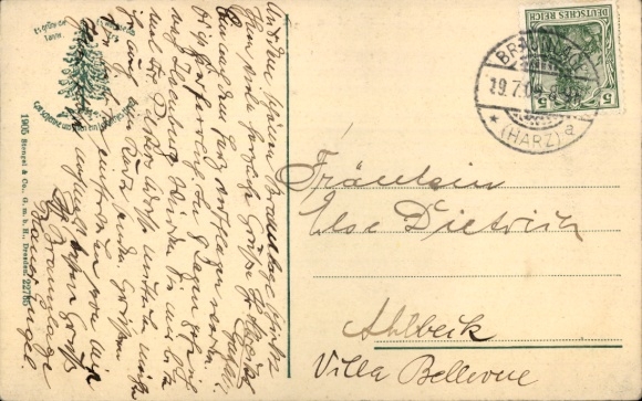 Postcard Braunlage in the Upper Harz, Panorama