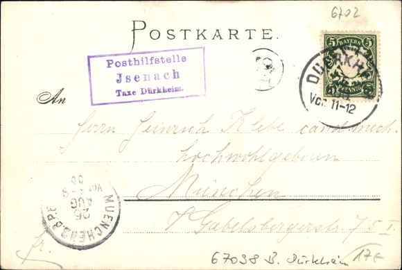 lito Bad Dürkheim am Palatynat Forest, Forsthaus Isenach, Uferpartie