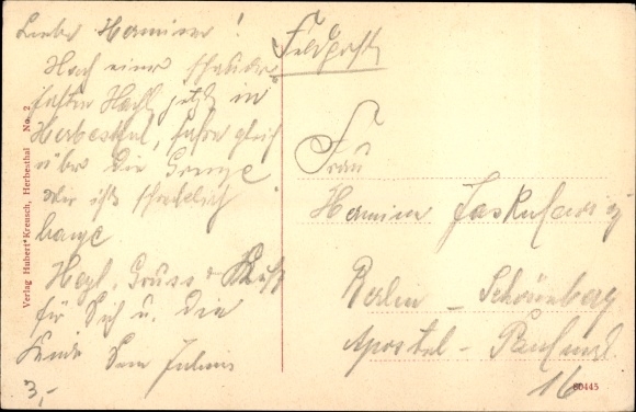 Postcard Herbesthal Lontzen Wallonia Liège, bridge over the railway line Cologne Aachen Brussels Paris