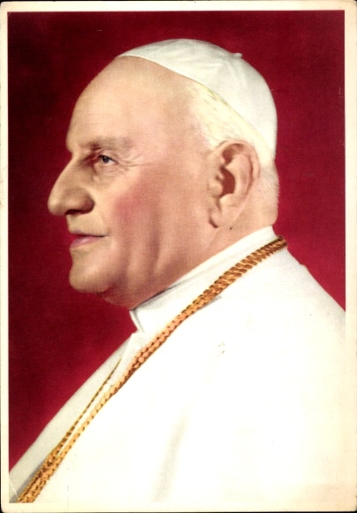 Postcard Pope John XXIII, Angelo Giuseppe Roncalli, portrait