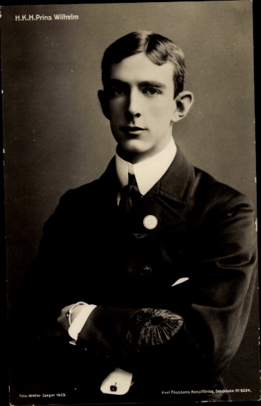 Postcard Prince William of Sweden, portrait