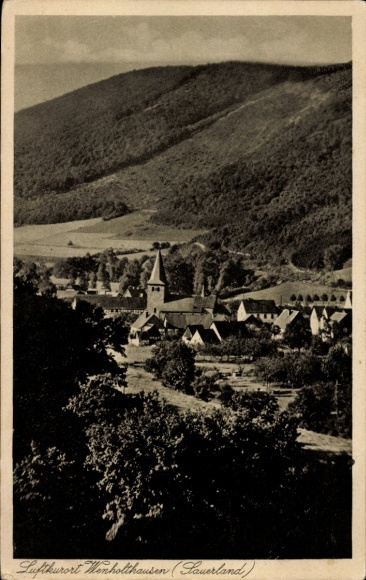 Postcard Wenholthausen Eslohe in Sauerland, partial view