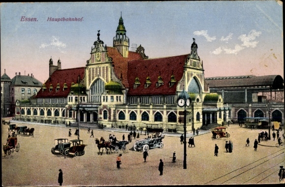 Ak Essen im Ruhrgebiet, Hauptbahnhof, Außenansicht