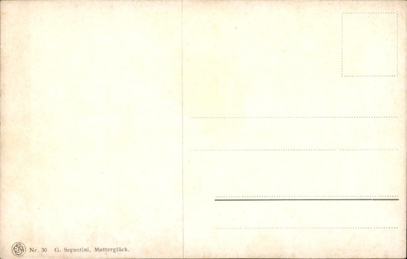 Artist Postcard Segantini, G., Mother's happiness