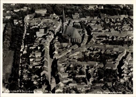 Postcard Chojna Königsberg Neumark East Brandenburg, aerial photograph