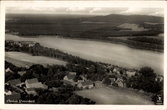 Postcard Petersdorf Bad Saarow in der Mark, aerial photograph