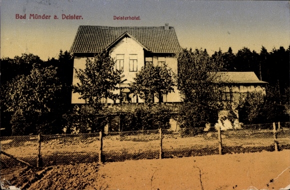 Postcard Bad Münder am Deister, Deisterhotel, building with trees, rural surroundings