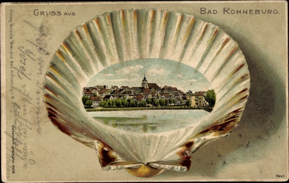Schelpenlitho in reliëf Ronneburg in Thüringen, totaalaanzicht