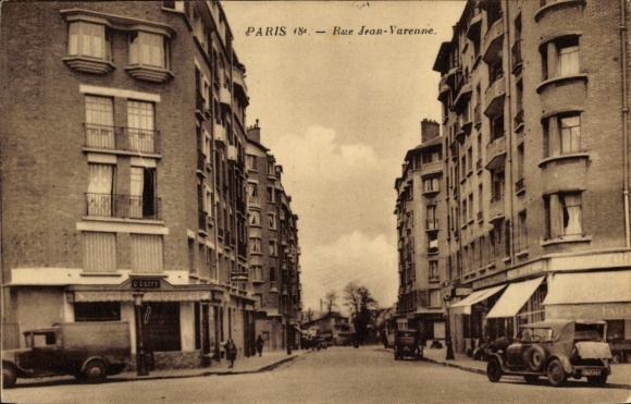 Ak Paris Buttes Montmartre, Rue Jean Varenne