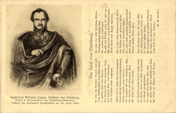 KP Stulecie Wyzwolenia Kurhessen, baron von Dörnberg, przywódca powstania 1809