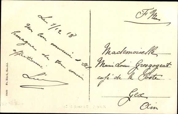 Postcard Kandel in the Palatinate Bienwald, Bismarckstrasse