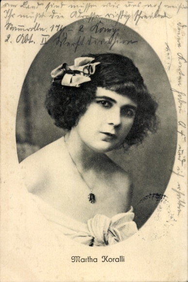 Postcard Actress - Martha Koralli, portrait