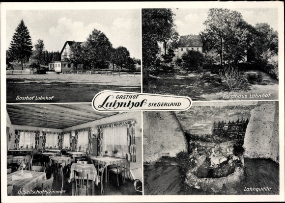 PC Lahnhof Nenkersdorf Netphen in Westphalia, inn and forester&#39;s house, owner Heinz Heinrich, Lahnquelle