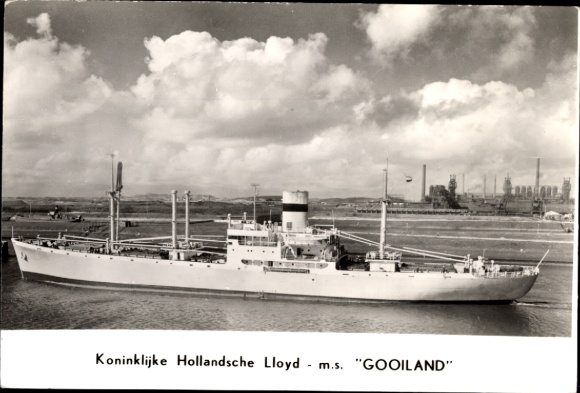 Ak Koninklijke Nederlandse Lloyd, KHL, stoomboot MS Gooiland