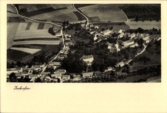 Ak Inkofen Haag an der Amper Oberbayern, Fliegeraufnahme