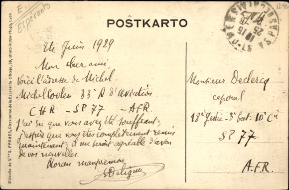 Artist Postcard Esperanto, Ili ne lernis Esperanton ili ne interkomprenigas, children do not understand each other