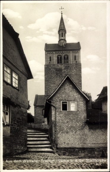 Ak Treffurt an der Werra, Stadtkirche, Werratal, alte Gebäude, Fotografien