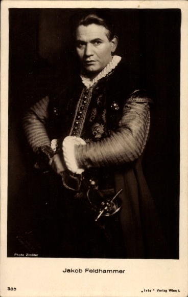 Postcard actor Jakob Feldhammer, portrait