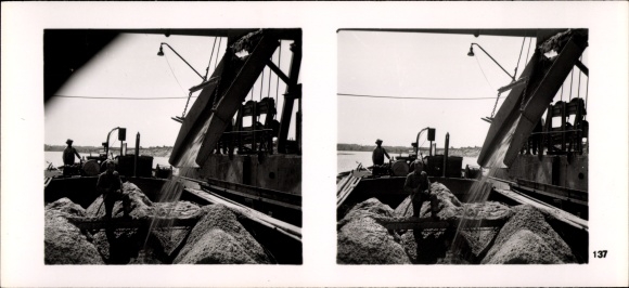 Stereo image photo &quot;The NS model companies 1937-38&quot; No. 447 III/137, Hanseatische Kieswerke Güster