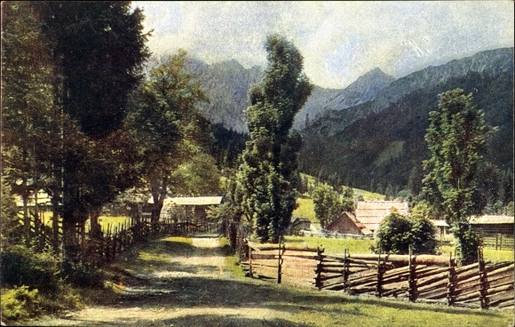 Postcard Bodental Carinthia, village section