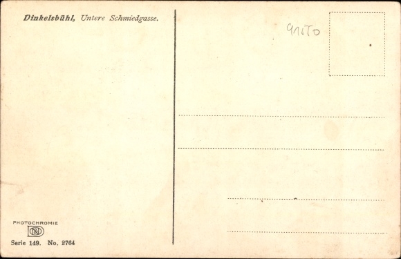 PC Dinkelsbühl in Middle Franconia, lower Schmiedgasse, Nenke &amp; Ostermaier series 149 no. 2764