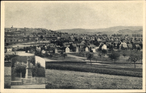 Postcard Thür in Rhineland-Palatinate, panorama of the place, monument, general view
