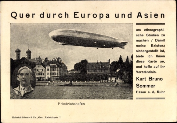 KP z Friedrichshafen nad Jeziorem Bodeńskim, widok ogólny, Kurt Bruno Sommer, Zeppelin