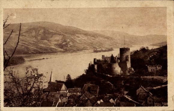 Postcard Heimburg near Nieder Heimbach, Panorama