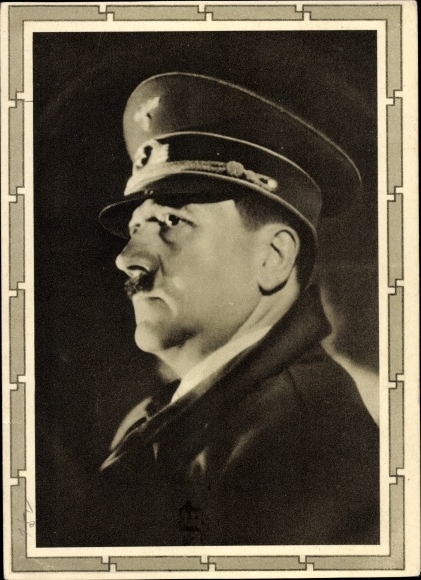 Postwaardestukken Ak Führer en Rijkskanselier Adolf Hitler, speciale afstempeling Sudetenduits Festival Eger