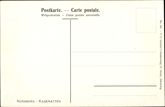 KP artysty Kley, Heinrich, Norymberga w Środkowej Frankonii, Bawaria, kazamaty