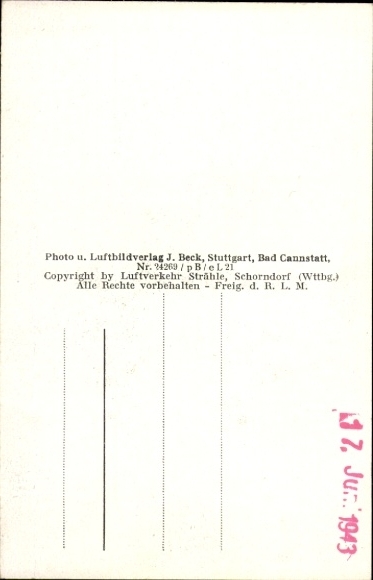 Postcard Isenburg?, aerial photograph