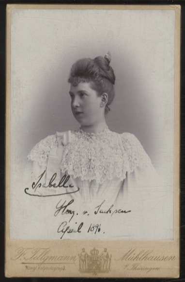 Cabinet Foto Herzogin Isabella von Sachsen
