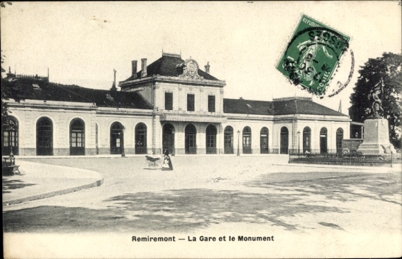 PC Remiremont Lorraine Vosges, train station, monument