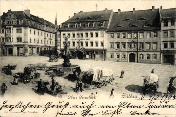 Ak Zittau in der Oberlausitz, Obere Neustadt, Sächsischer Hof
