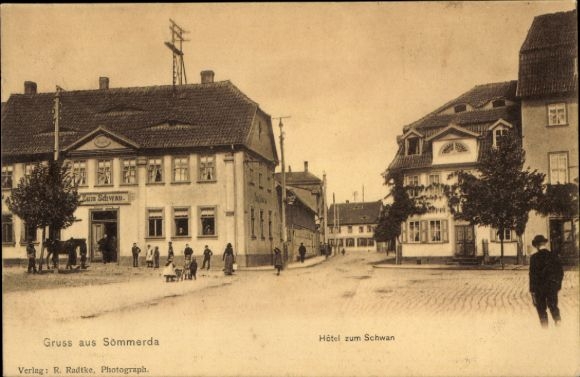 Postcard Sömmerda in Thuringia, Hotel zum Schwan