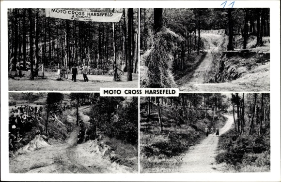 Ak Harsefeld in Nedersaksen, Moto Cross-racecircuit, toeschouwers